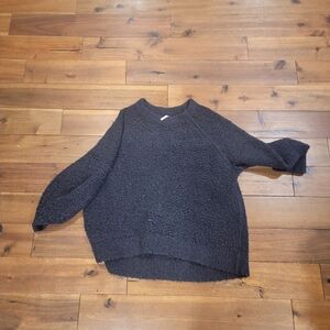 black sherpa plus sweater